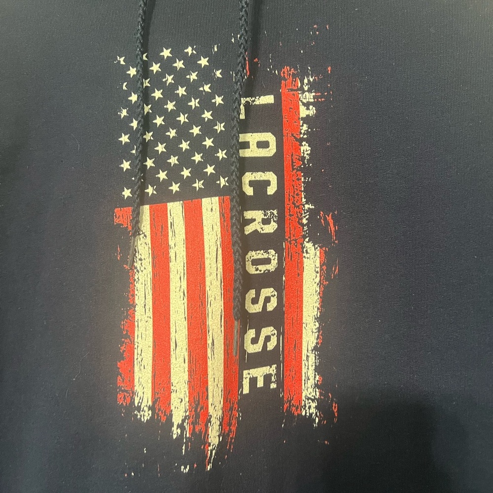 Hanes Blue Lacrosse Hoodie - Picture 5 of 8